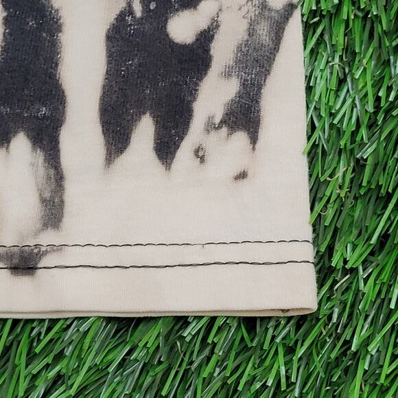 Vintage 90s Mission X Statement Shirt XL 23x27 Bleached Black Fire Flames - Picture 12 of 14